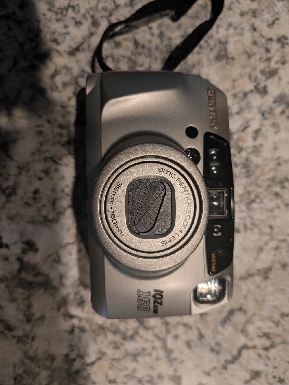 Pentax Silver 35mm Point-and-Shoot Film Camera